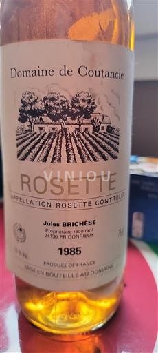 Zuidwest-Frankrijk Rosette Domaine Coutancie 1985