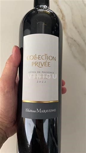 Vin Rouge sec Collection Privée Château Maravenne 2022 France Provence Côtes-de-provence
