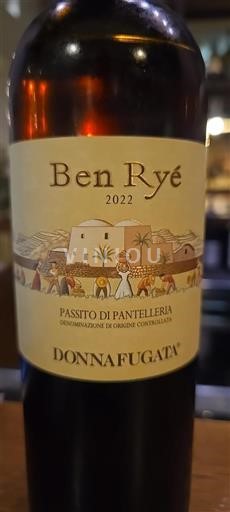 Vin Rouge liquoreux Ben Ryé Donnafugata 2022 Italie Sicile Moscato di Pantelleria