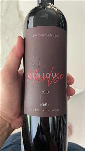 Provence Côtes de Provence Château Pas du Cerf Marlise 2018