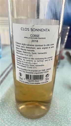 Corsica Clos Sonnenta 2018