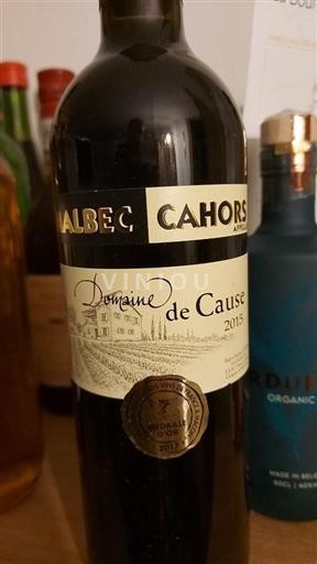 Sud-Ovest Cahors Domaine Cause Malbec 2015