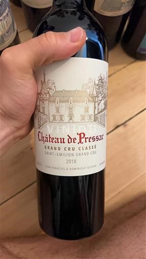 Burdeos Saint-Émilion Gran Cru Grand Cru Pressac 2018