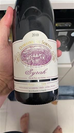 Vin Rouge sec Syrah Domaine Sornel 2010 France Beaujolais