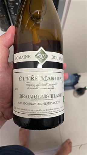 Vin Blanc sec Cuvée Marion Domaine Bourbon 2023 France Beaujolais bio