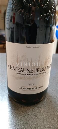 Vin Rouge sec Armand Dartois 2023 France Vallée du Rhône Châteauneuf-du-pape