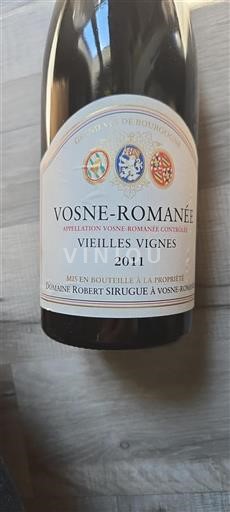 Burgundy Vosne-Romanée Domaine Robert Sirugue Vieilles Vignes 2011