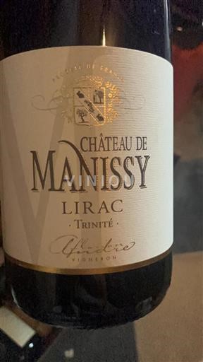 Vin Rouge sec Trinité Château Manissy 2020 France Vallée du Rhône Lirac