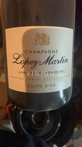 Vin Effervescent Blanc brut Cuv%c3%a9e d%27Or Lopez Martin Non millésimé France Champagne AOC Premier Cru