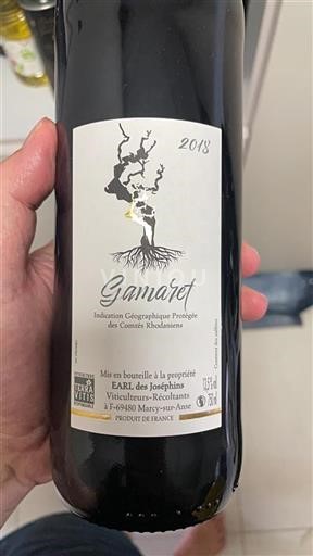 Alps and Rhone Valley Rhône Counties Domaine Des Joséphins Gamaret 2018