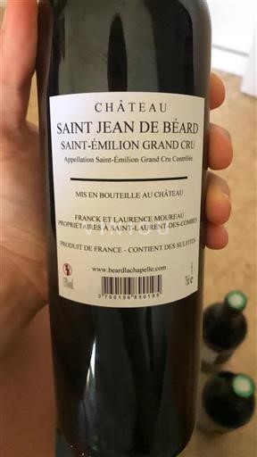 Bordeaux Saint-Émilion Grand Cru Saint Jean de Béard Ei vuosikertaa