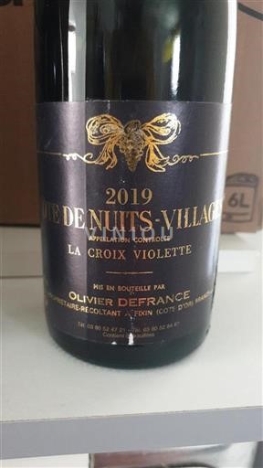 Borgogna Côte de Nuits Villages Olivier Defrance La Croix Violette 2019