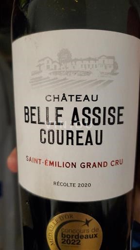 Bordeaux Saint-Émilion Grand Cru Château Belle Assise Coureau 2020