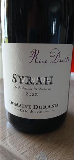 Alpes et pays Rhodaniens Collines rhodaniennes Domaine Durand Rive Droite 2022