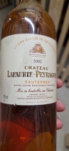 Bordeaux Sauternes Premier Cru Château Lafaurie-Peyraguey 2002