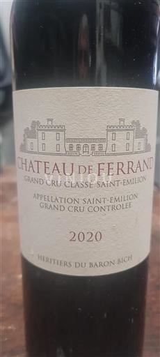 Bordéus Saint-Émilion Grand Cru Grand Cru Château Ferrand 2020