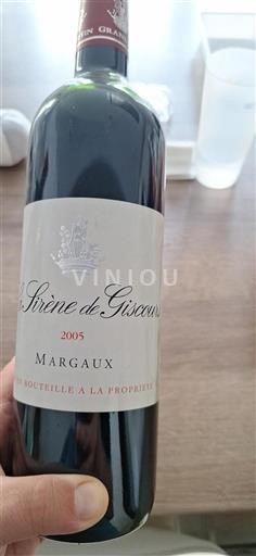Bordeaux Margaux Grand Cru Château Giscours La Sirène de Giscours 2005