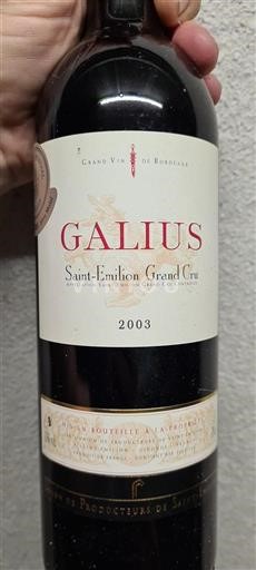 Burdeos Saint-Émilion Gran Cru Grand Cru Union de Producteurs de Saint-Émilion Galius 2003
