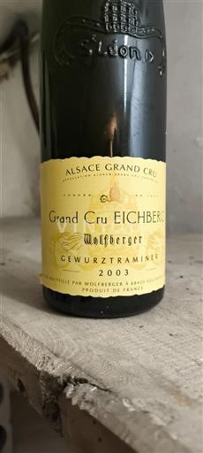 Alzacija Ni doloceno Grand Cru Wolfberger Gewurztraminer 2003