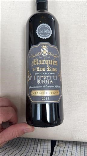 La Rioja Rioja Marqués de Los Rios Gran Reserva 2015