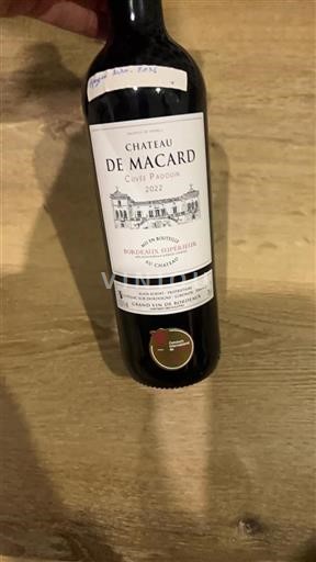 Bordeaux Bordeaux supérieur Château Macard Padouin 2022