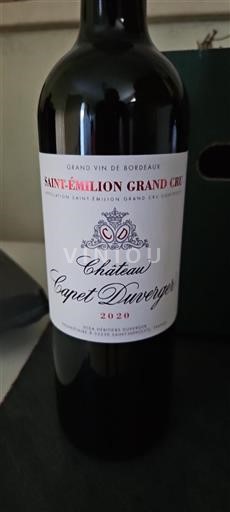 Bordeaux Saint-Émilion Grand Cru Grand Cru Château Capet Duverger 2020