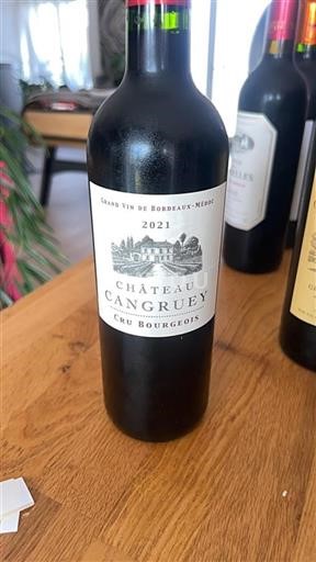 Bordeaux Médoc Cru Bourgeois Château Cangruey 2021