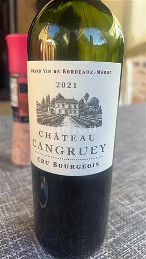 Bordeaux Médoc Cru Bourgeois Château Cangruey 2021