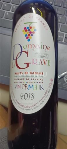 Languedoc-Roussillon Coteaux de Peyriac Domaine La Grave Hauts de Badens 2018