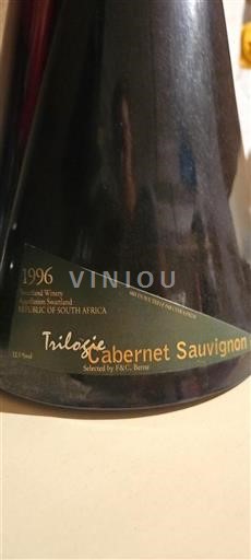 Coastal Region Swartland Swartland Winery Trilogie Cabernet Sauvignon 1996