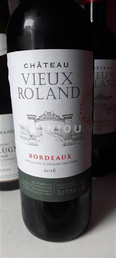 Bordéus Château Vieux Roland 2016