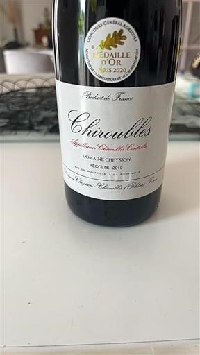 Beaujolais Chiroubles Domaine Cheysson 2019