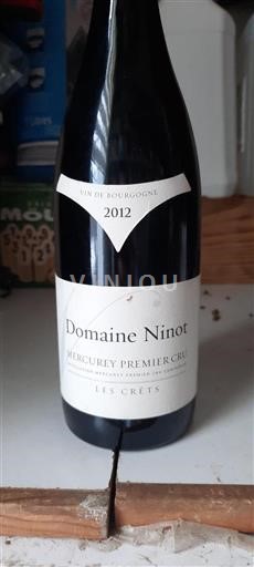 Bourgogne Mercurey Premier Cru Domaine Ninot Les Crêts 2012