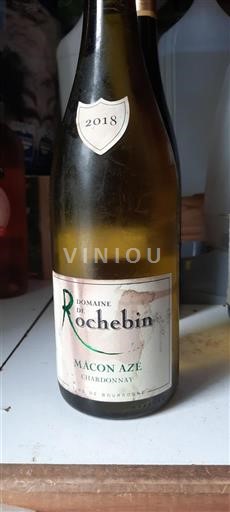 Vin Blanc sec Domaine Rochebin 2018 France Bourgogne Mâcon et mâcon-villages