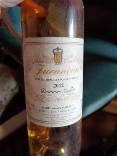 Sud-Ovest Jurançon Domaine Gaillot 2012