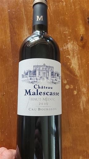 Bordeaux Haut-Médoc Cru Bourgeois Château Malescasse 2012