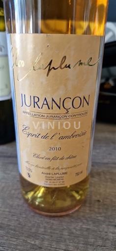 Sud-Ovest Jurançon Clos Laplume Esprit de l'ambroisie 2010