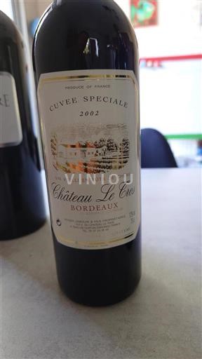 Bordeaux Château Le Cros Spéciale 2002