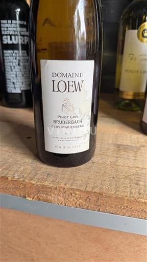 Alsace Grand Cru Domaine Loew Bruderbach Clos Marienberg 2015