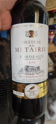 Bordeaux Château La Métairie 2008