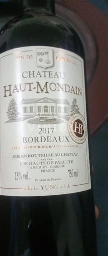 Bordeaux Château Haut-Mondain 2017