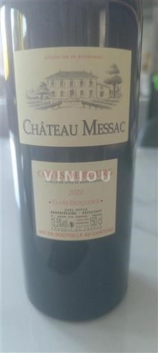 Vin Rouge sec Excellence Château Messac 2020 France Bordeaux Côtes-de-bourg