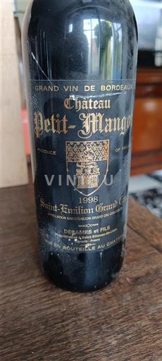 Bordeaux Saint-Émilion Grand Cru Grand Cru Château Petit-Magot 1998
