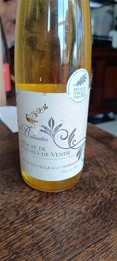 Vin Blanc moelleux Les Balmettes 2014 France Vallée du Rhône Muscat-de-beaumes-de-venise