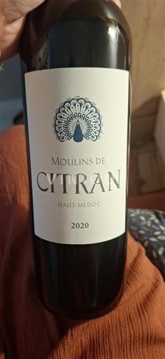 Bordeaux Haut-Médoc Château Citran Moulins de Citran 2020