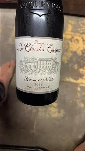 Rhône Valley Vacqueyras Le Clos des Cazaux Grenat Noble 2018