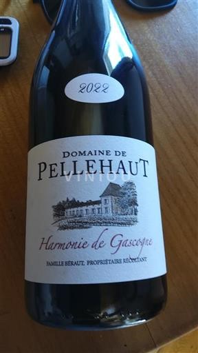 Vin Rouge sec Harmonie de Gascogne Domaine Pellehaut 2022 France Sud-Ouest Côtes de Gascogne