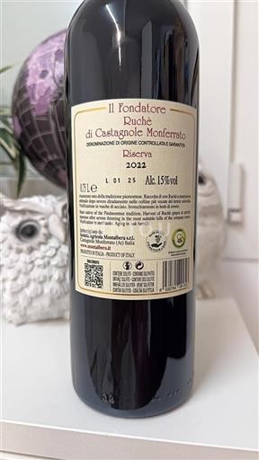 Piemont Ruché di Castagnole Monferrato Montalbera Il Fondatore 2022