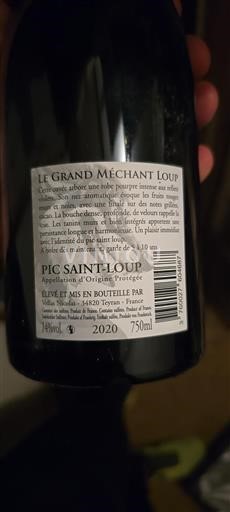 Languedoc Pic-saint-loup Vellas Nicolas Le Grand Méchant Loup 2020