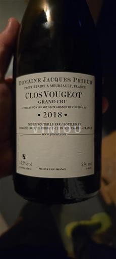 Burgundija Clos-de-vougeot Grand Cru Domaine Jacques Prieur 2018